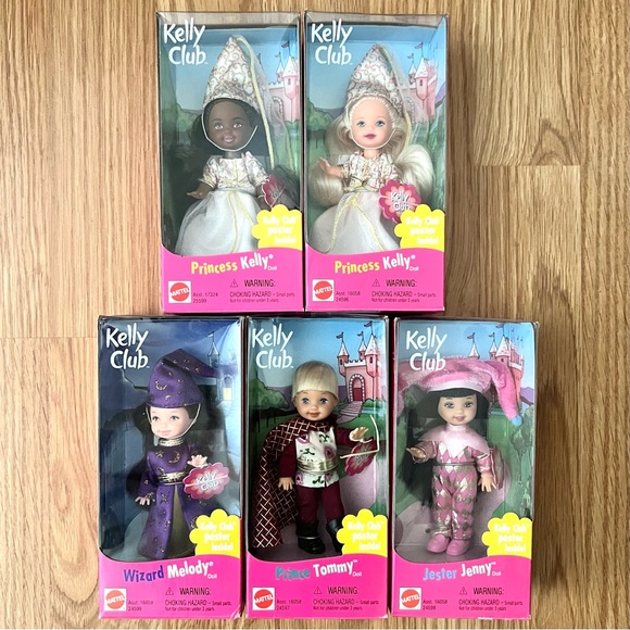NIB/NRFP (Barbie) Kelly Club: 5 Doll Bundle (1999)
